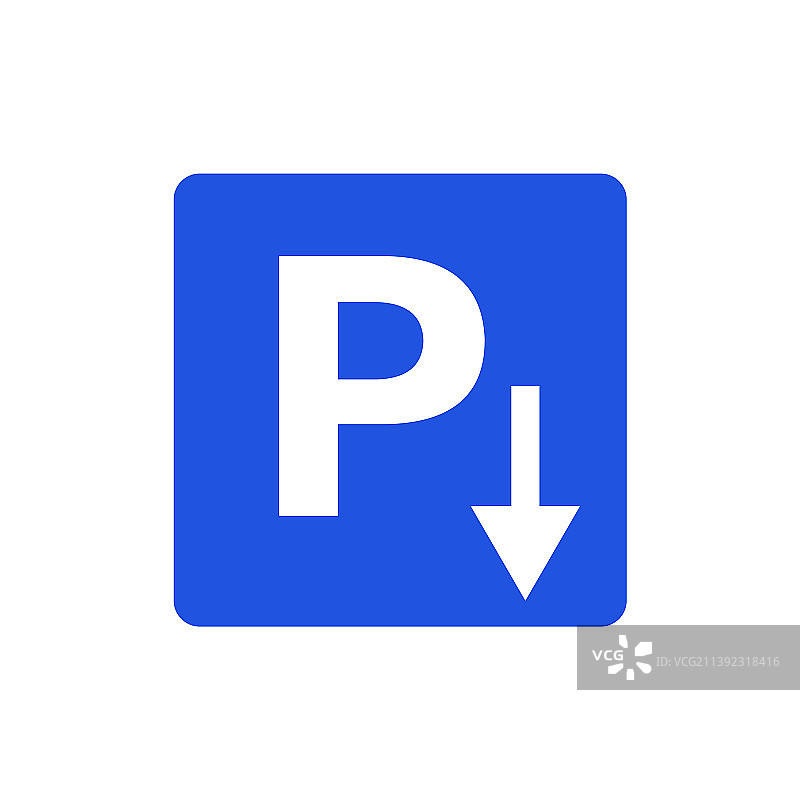停车场位置指示或停车场标志图片素材