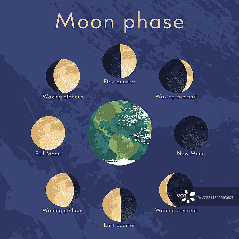 月相，月相周期，月相月图片素材