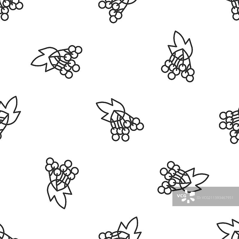 灰色线分枝荚蒾或盾叶玫瑰图标图片素材