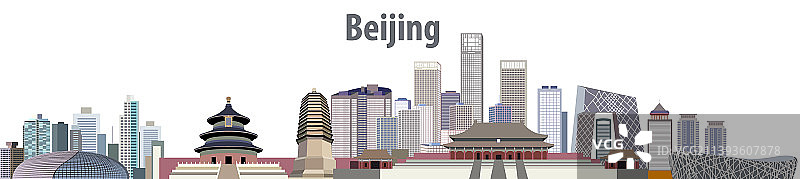 北京城市的天际线图片素材