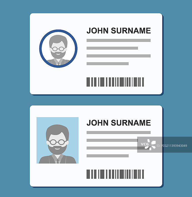 模板身份证的业务模拟id图片素材