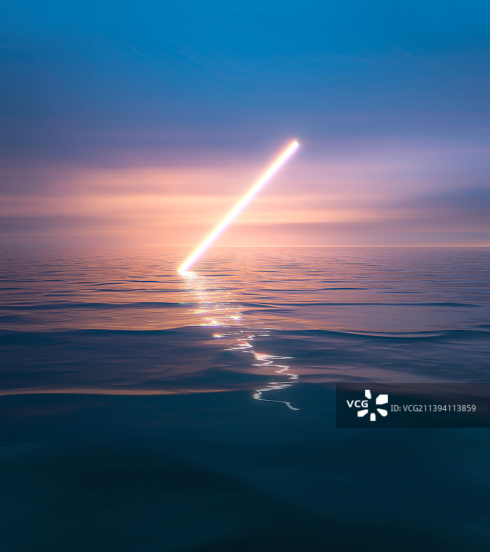 青海湖日落时海景映衬着戏剧性的天空科技概念背景图片素材