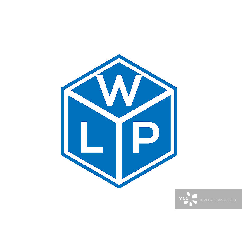 WLP字母标志设计，黑色背景WLP图片素材