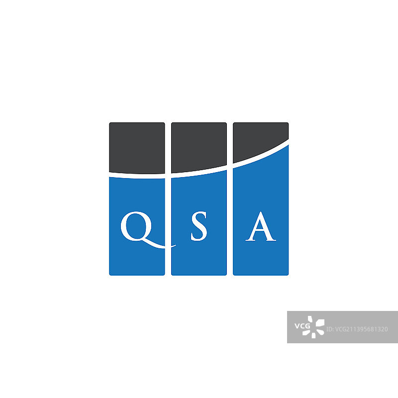 Qsa字母logo设计，白底Qsa图片素材