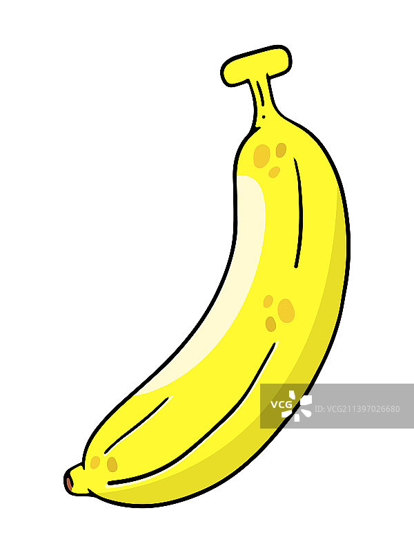 香蕉水果的设计元素在风格图片素材