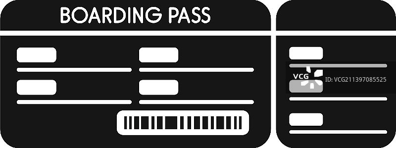 Pass ticket icon简单的飞机图片素材