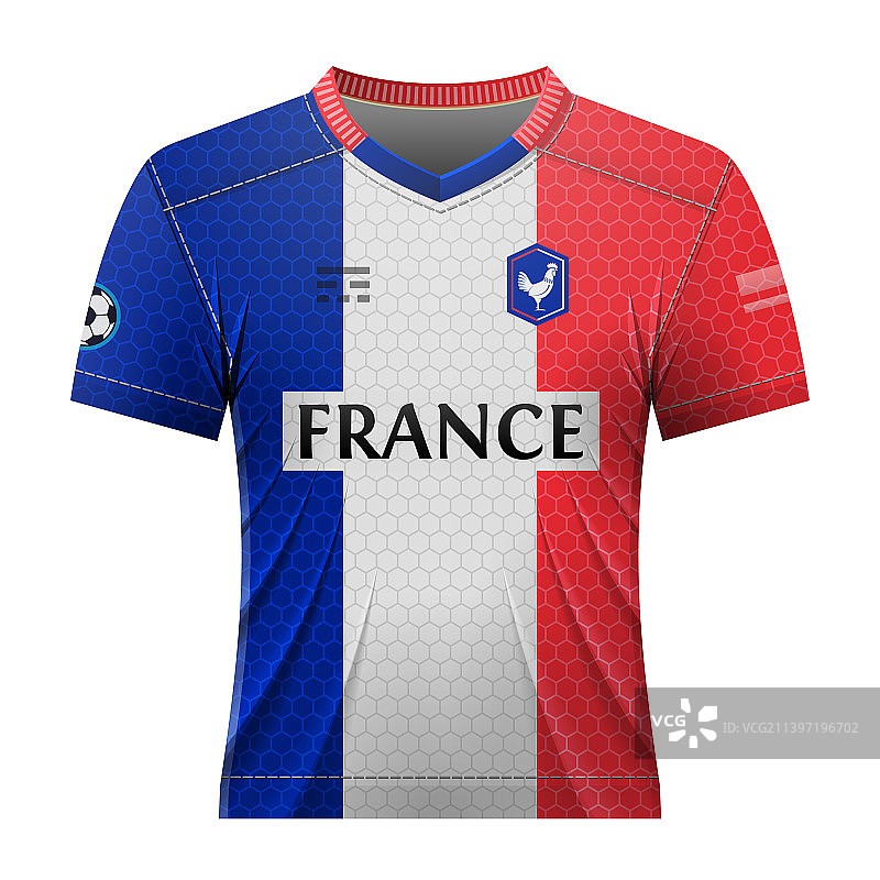 法国国旗颜色的足球衫图片素材