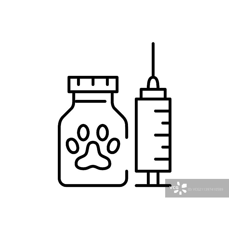 宠物药物或疫苗图标像素完美图片素材