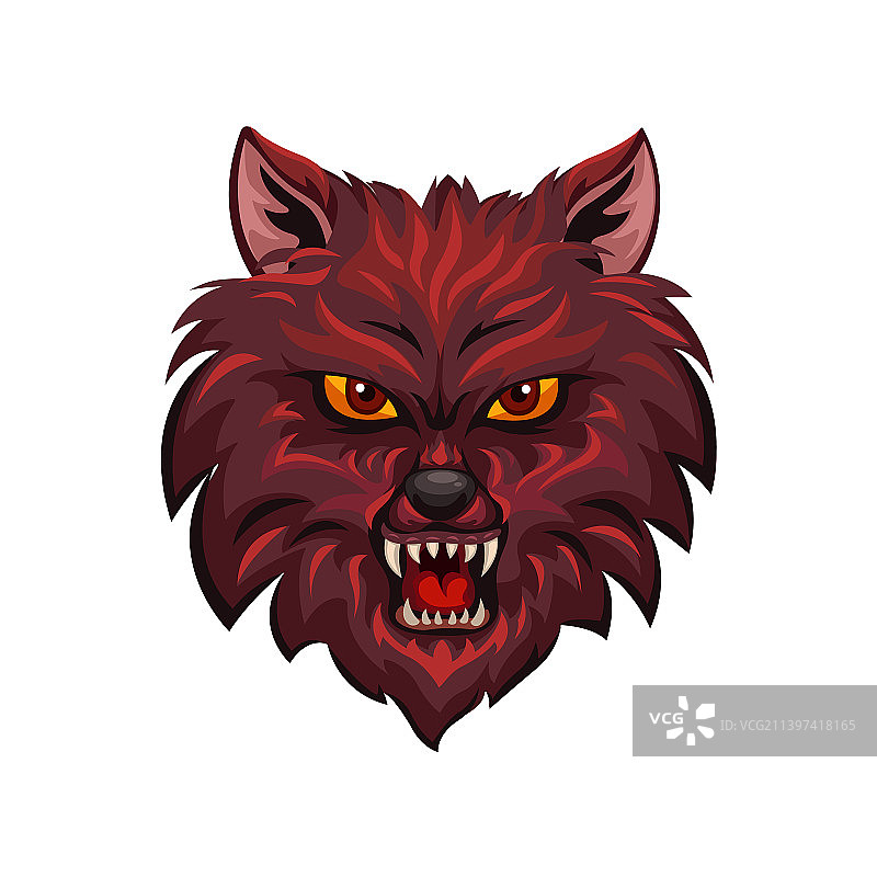 红狼狼人标志标志人物图片素材