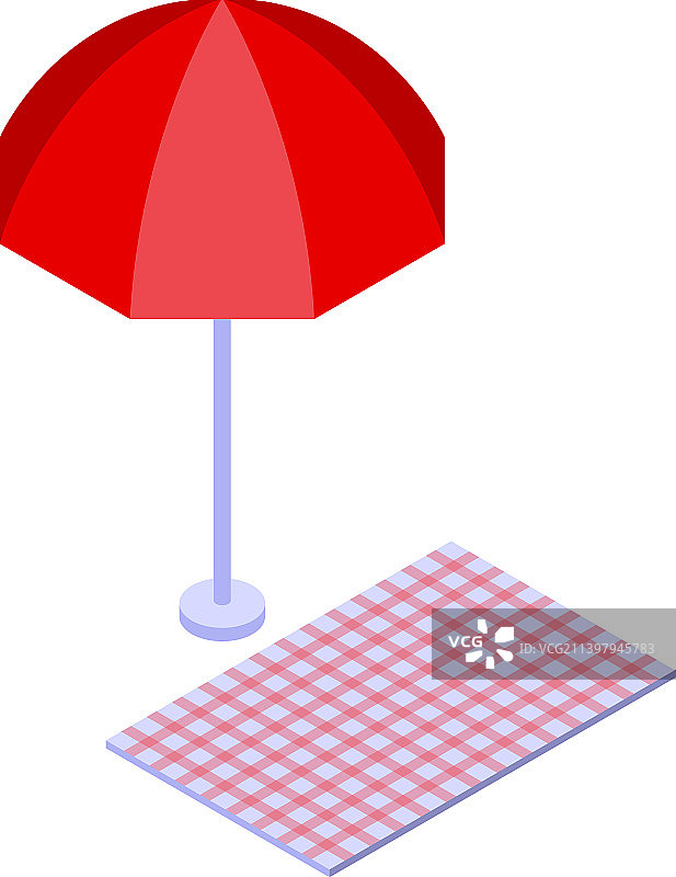 雨伞野餐图标等距食物午餐图片素材