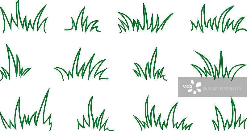 草灌木线图标灌木套绿图片素材