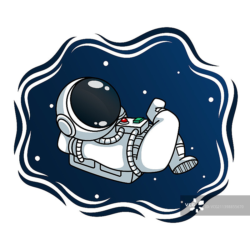 宇航员在太空中睡觉图片素材