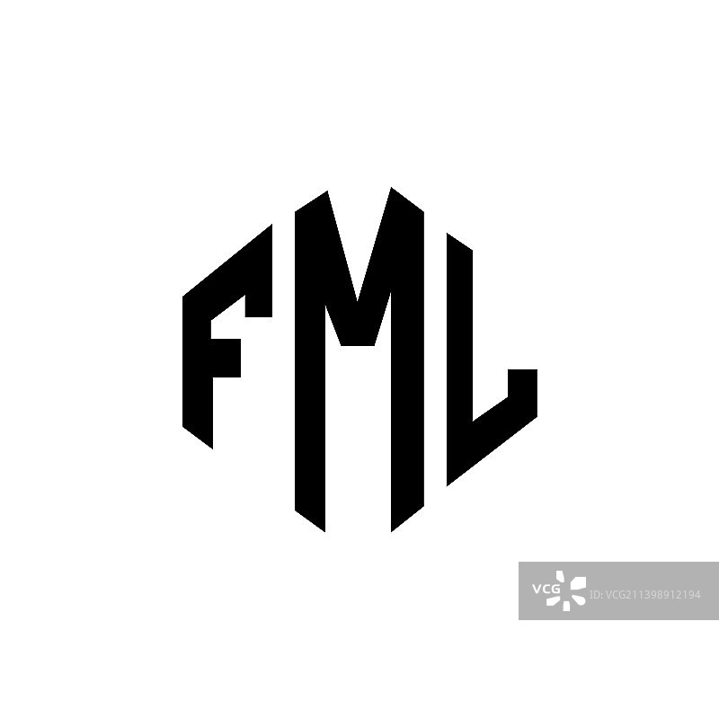 FML字母logo设计，采用FML多边形造型图片素材