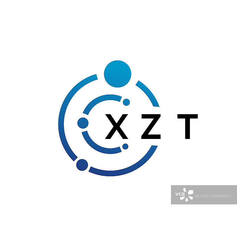 XZT字母科技白色标志设计图片素材