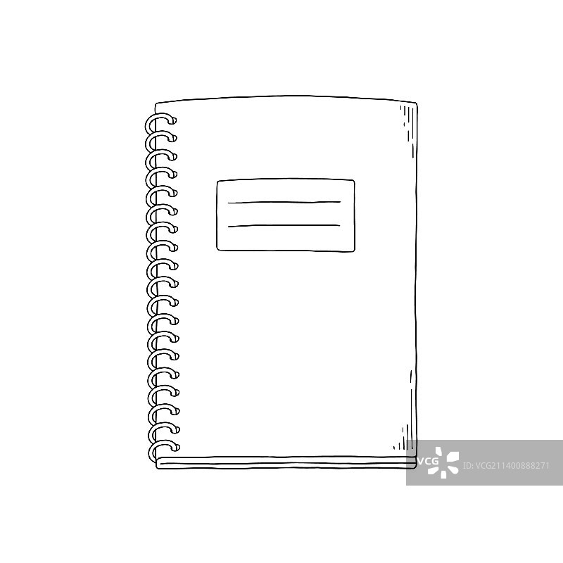 空白螺旋记事本或手写笔记本图片素材