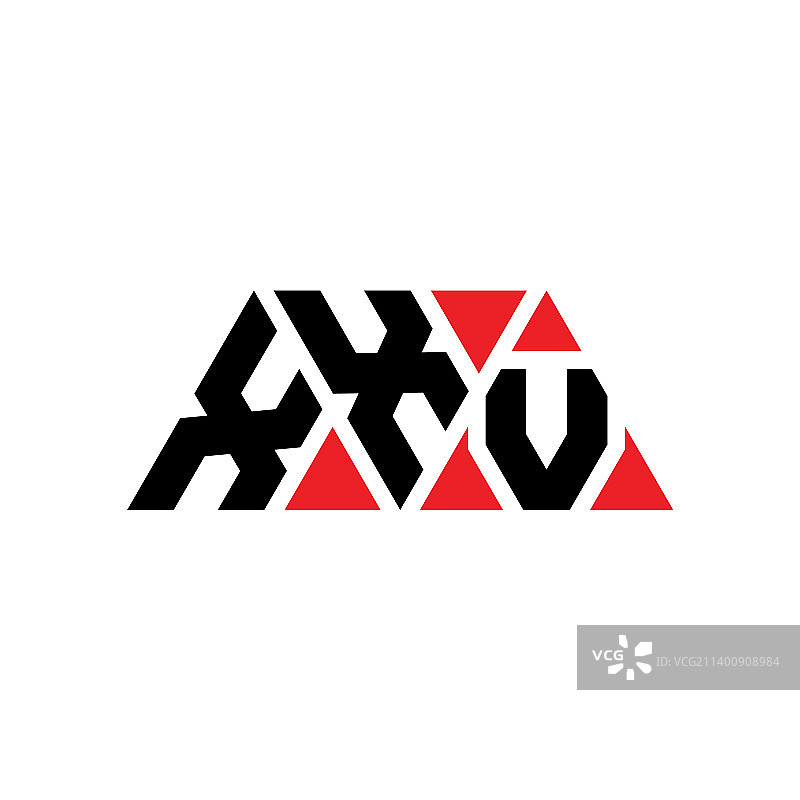 XXV三角形字母logo设计用三角形图片素材