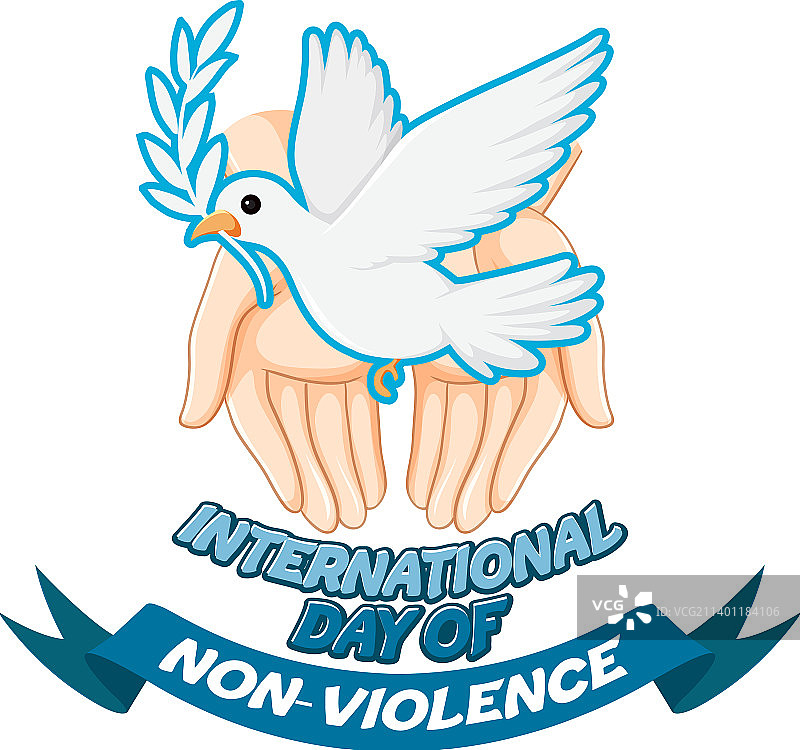 国际非暴力日海报图片素材