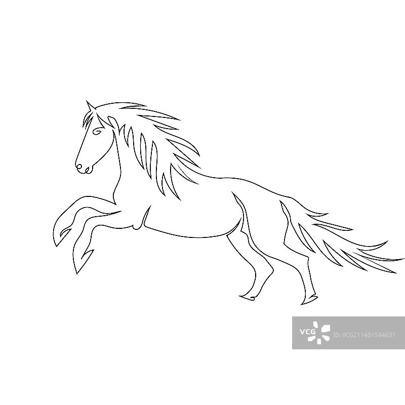 马跳线艺术绘画风格图片素材