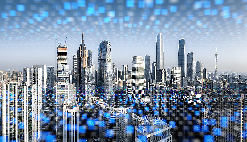 网络科技城市概念图片素材