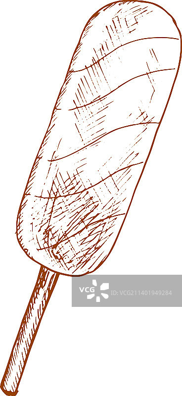 冷冻水果冰淇淋甜品孤立素描图片素材