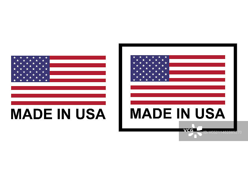 套美国制造的印章产品标签标签标志图片素材