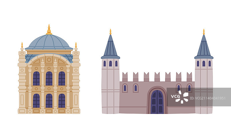 土耳其建筑与托普卡皮宫殿和大门图片素材