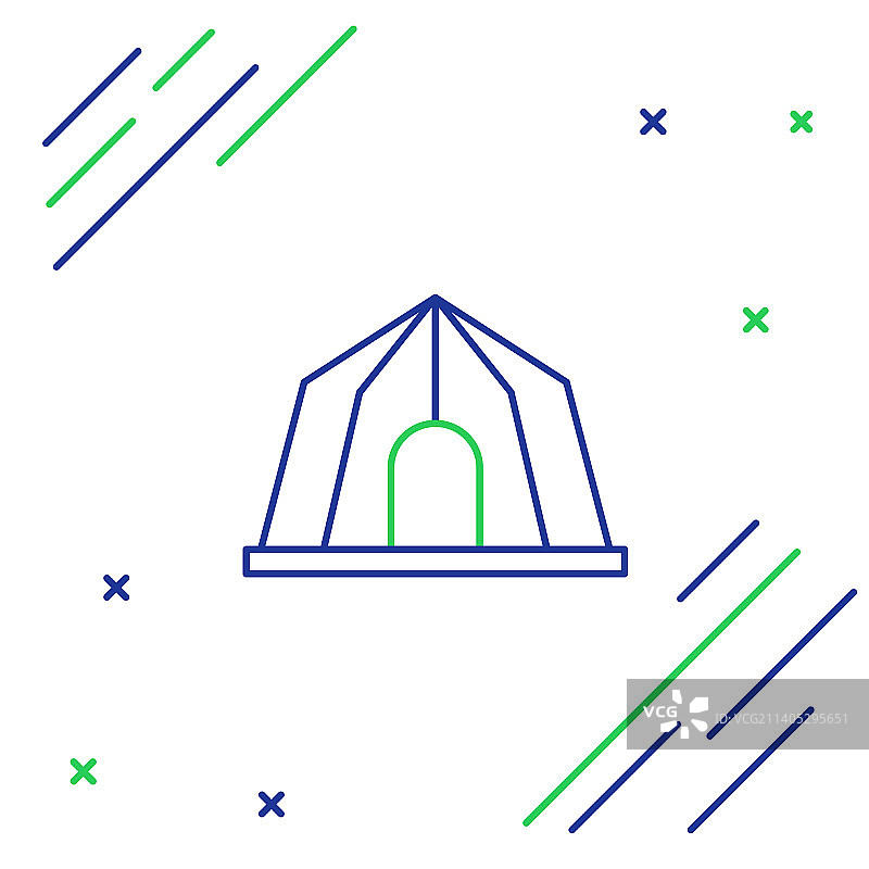 线马戏团帐篷图标孤立的白色图片素材