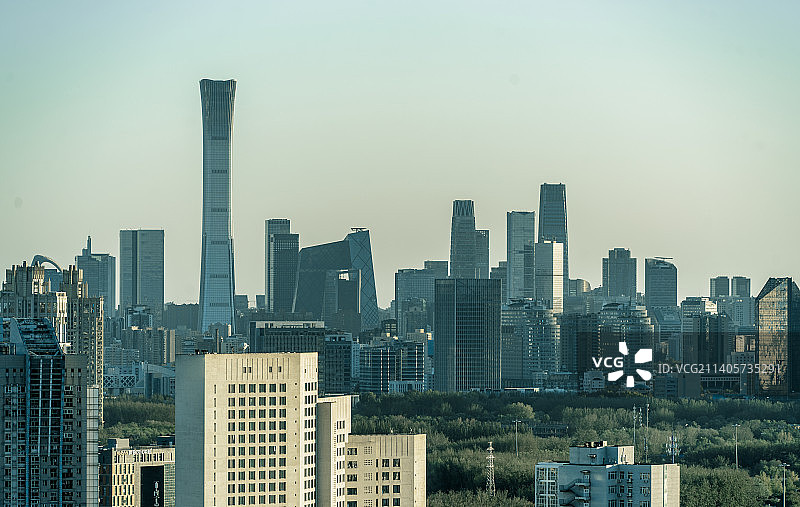 北京国贸CBD金融建筑城市天际线建筑图片素材