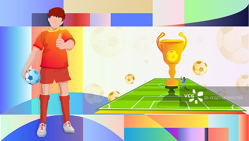 足球世界杯体育运动联赛的插画图片素材