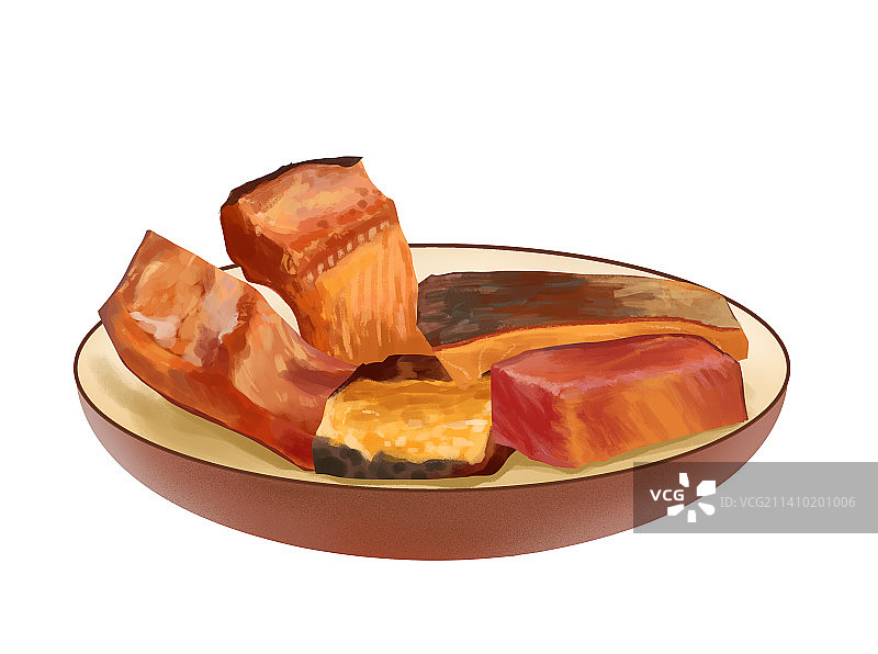 传统民间寒冬冬天冬季腌制品腊鱼腊肉风味美味食品食物插画图片素材