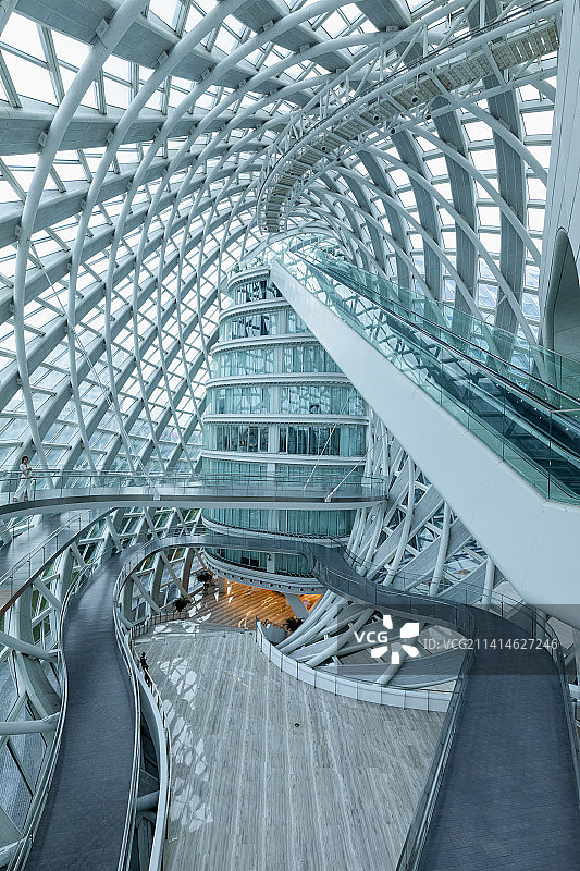 凤凰中心的建筑，钢架结构的建筑，充满现代感与科技感的建筑北京图片素材