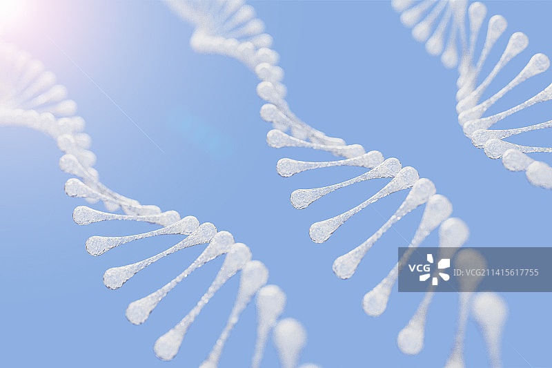 储藏遗传信息的DNA三维渲染概念图图片素材