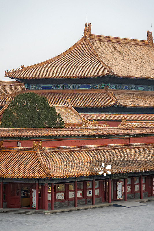 故宫宫殿屋檐与屋顶图片素材