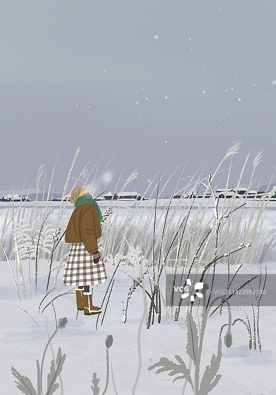 冬天，背景，风景，远处，雪图片素材