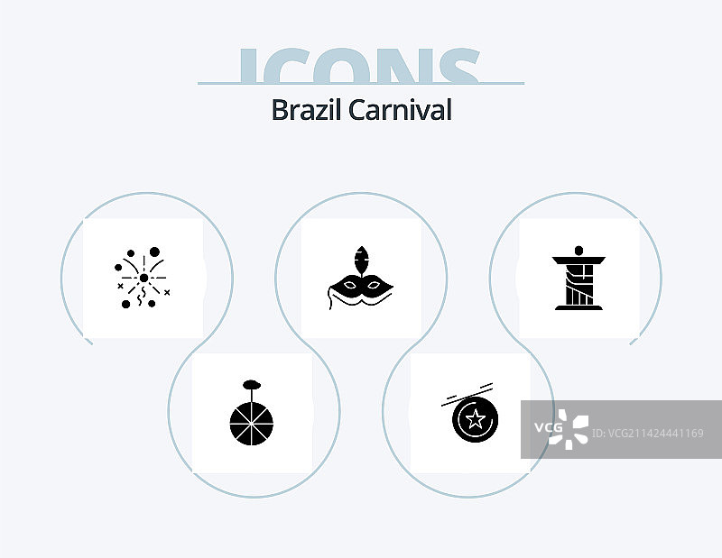 巴西狂欢节符号图标包5图标设计图片素材