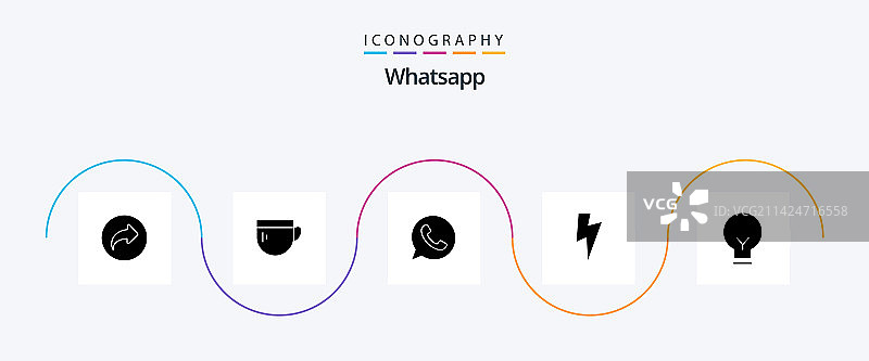 Whatsapp象形文字5图标包包括基本光图片素材