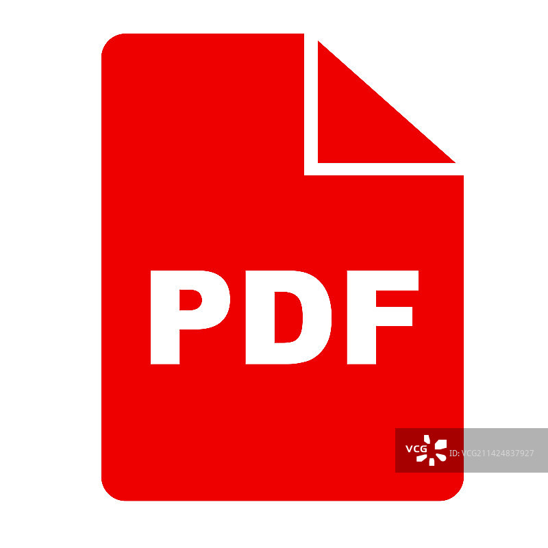 红色PDF文件剪影图标图片素材