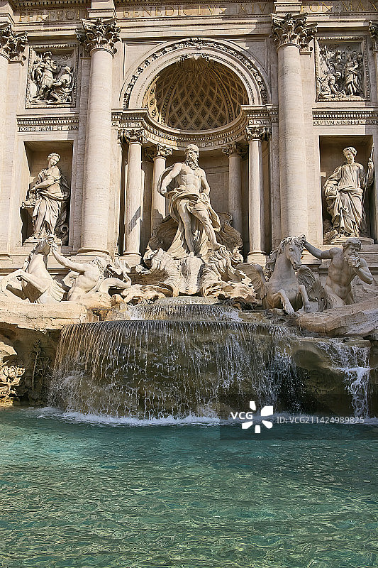 意大利罗马著名的特莱维喷泉图片素材