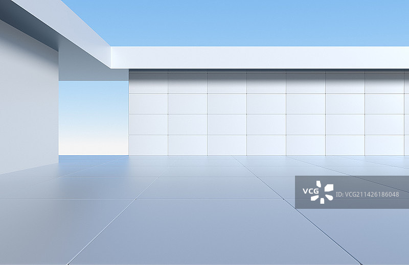 三维渲染建筑空间背景平台图片素材
