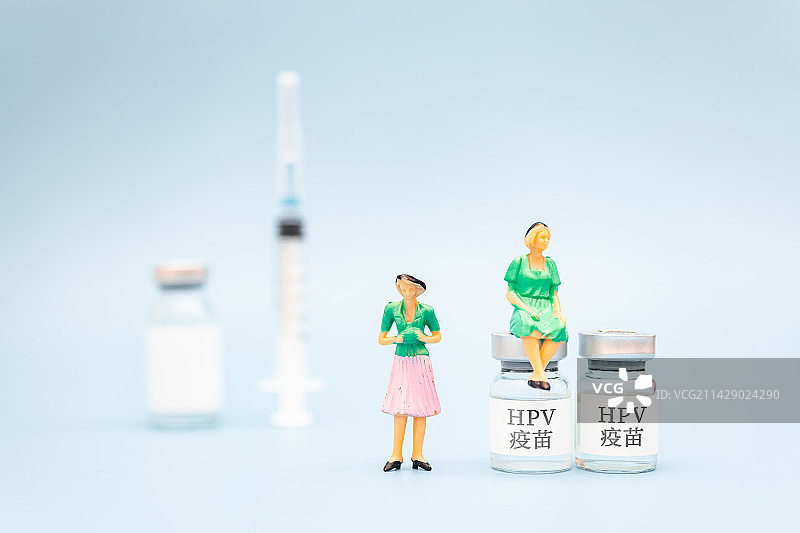 Hpv疫苗和女性人偶图片素材