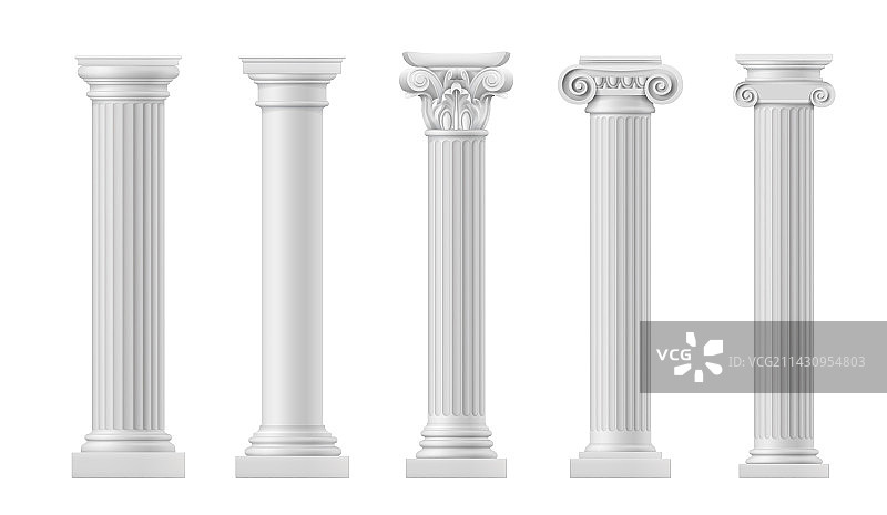 古罗马建筑的古董柱和柱子图片素材