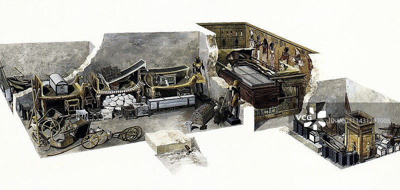 图坦卡蒙的陵墓，艺术品图片素材
