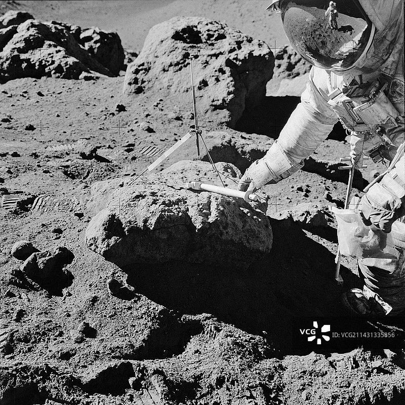 阿波罗15号月球岩石取样，1971年8月图片素材