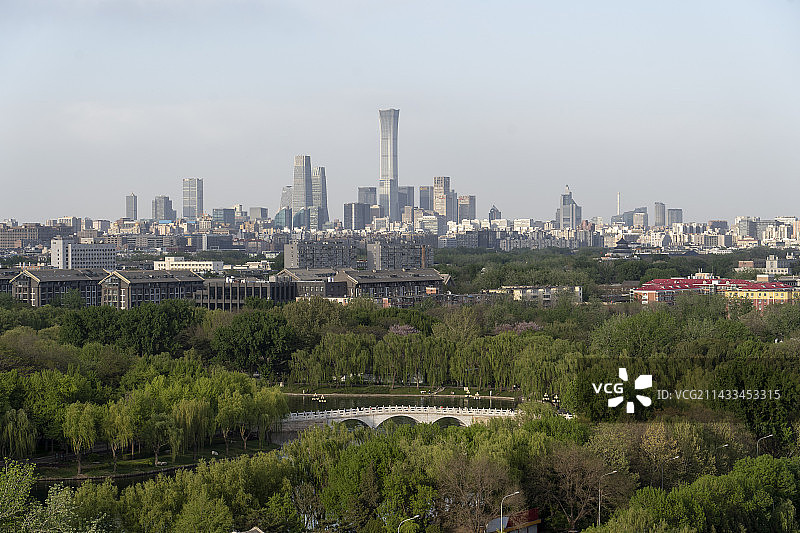 北京陶然亭公园建筑桥梁城市风光图片素材