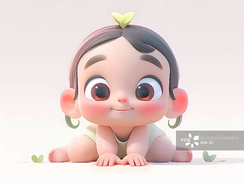 【AI数字艺术】可爱的婴儿3D人物图片素材