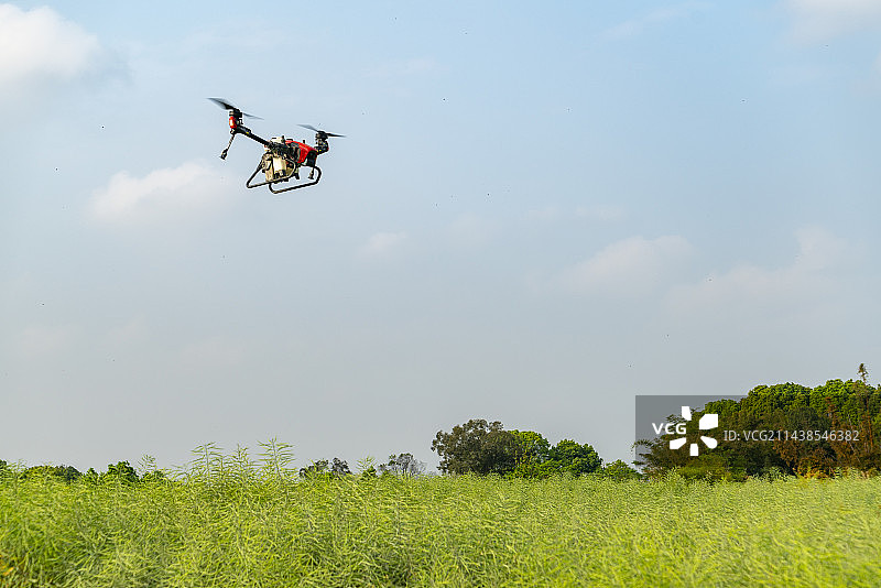 无人机喷洒农药图片素材