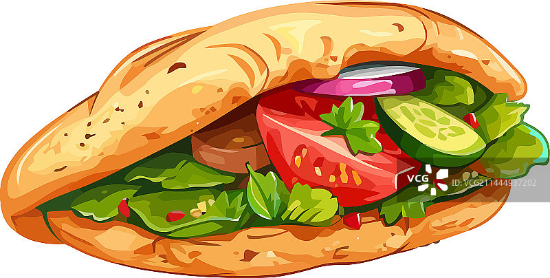 新鲜烤的西红柿三明治图片素材