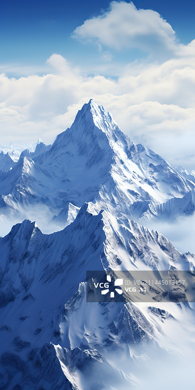 【AI数字艺术】雪山冰川自然风光图片素材