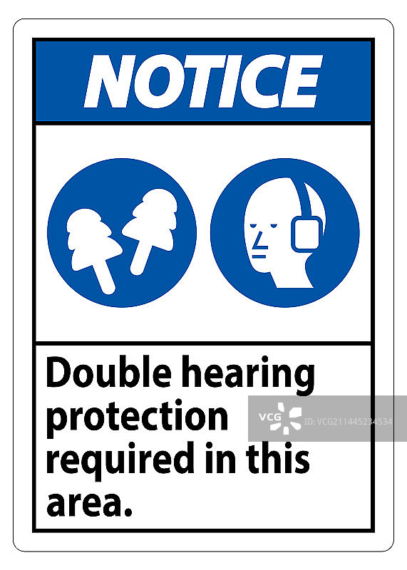 通知标志双听保护要求在图片素材