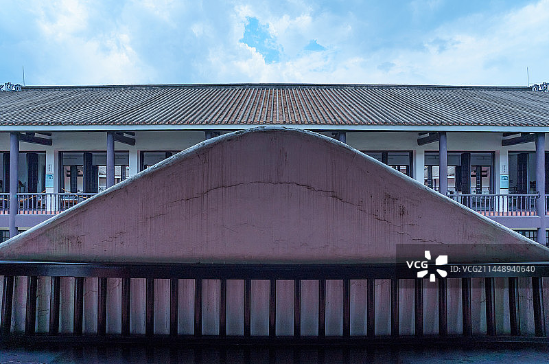 广州长洲岛黄埔军校旧址传统中式建筑图片素材